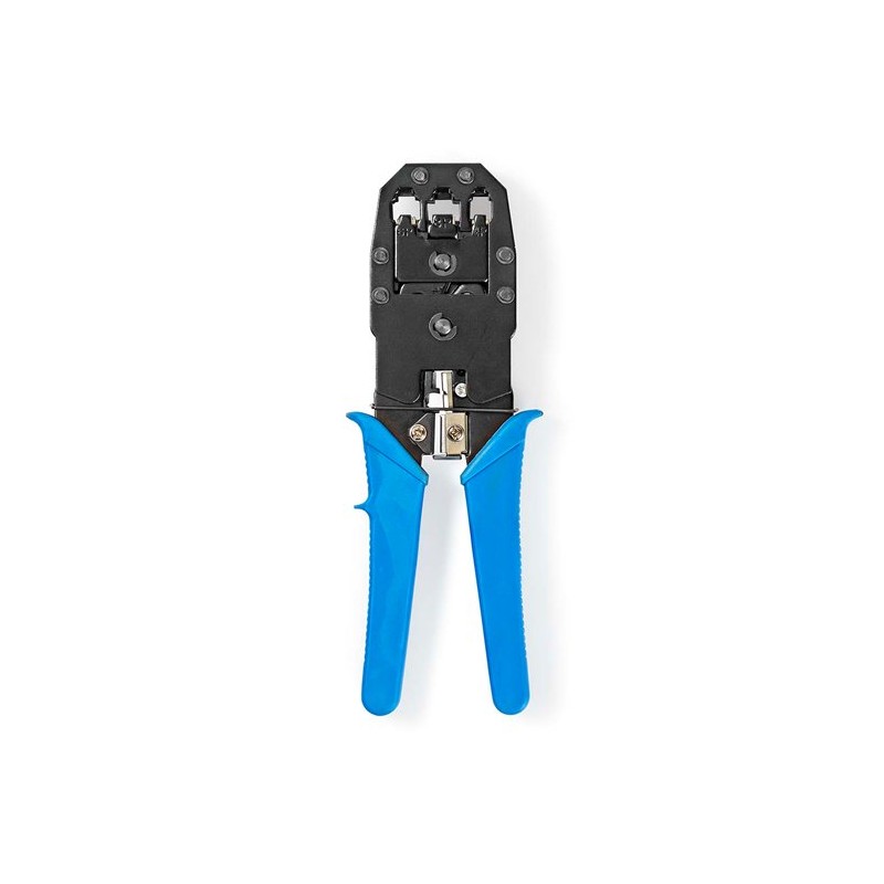 Nedis CCGB89510BU - Krimpovací kleště pro konektory CAT5 / CAT5e / CAT6 / CAT6a / RJ10 / RJ11 / RJ45, modré