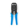 Nedis CCGB89510BU - Krimpovací kleště pro konektory CAT5 / CAT5e / CAT6 / CAT6a / RJ10 / RJ11 / RJ45, modré