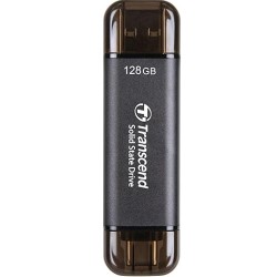 Transcend ESD310C 128GB, External SSD, USB 10Gbps Type C/A, 1050MB/R, 700MB/W, černý