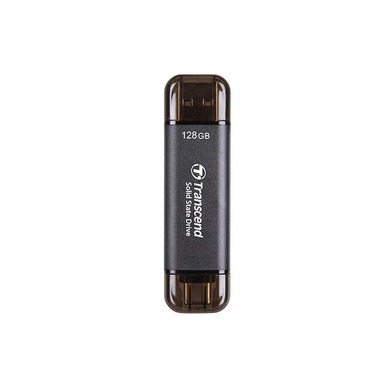 Transcend ESD310C 128GB, External SSD, USB 10Gbps Type C/A, 1050MB/R, 700MB/W, černý