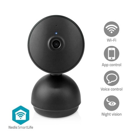 Nedis WIFICI22CBK - SmartLife Vnitřní Kamera| Wi-Fi | Full HD 1080p | Onvif | Se snímačem pohybu | Noční vidění