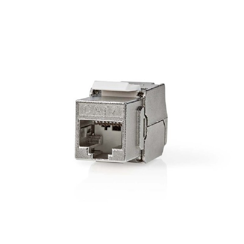 Nedis CCGB89740ME - Keystone CAT7 | RJ45 Zásuvka | S / FTP | Kov | Box