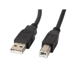 Lanberg USB-A(M)- USB-B(M) 2.0 Kabel 1M černý feritový