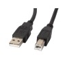 Lanberg USB-A(M)- USB-B(M) 2.0 Kabel 1M černý feritový