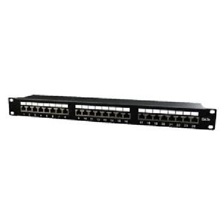 GEMBIRD 19'' patch panel, 24-portový, Cat.5e, stíněný, 1U