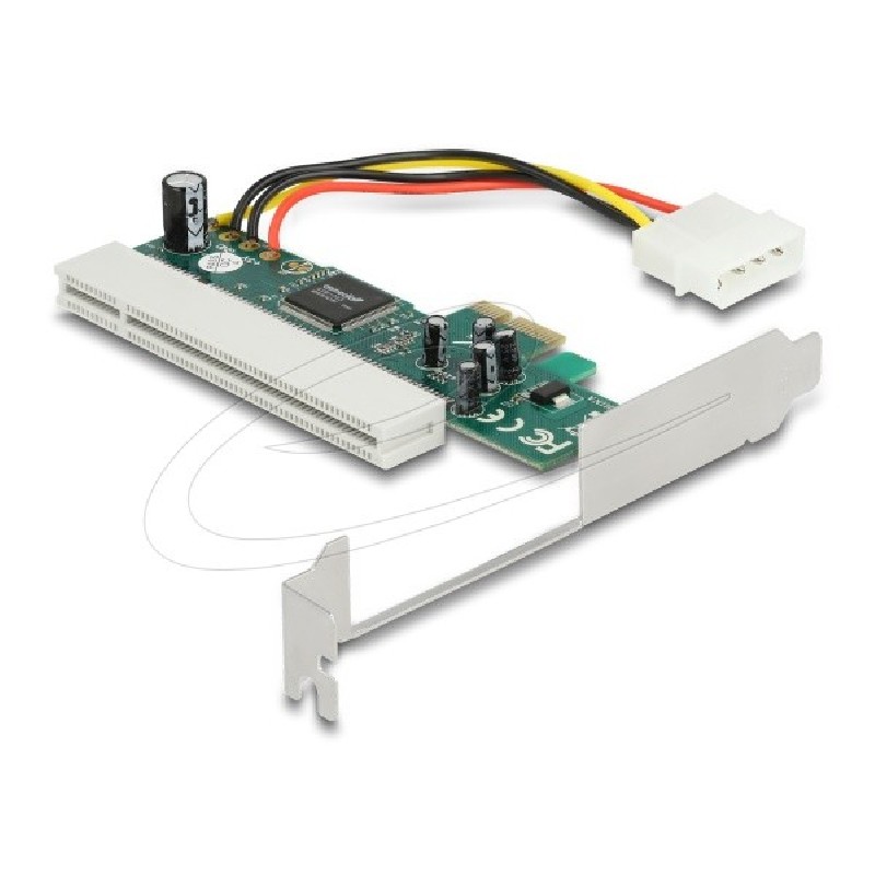 Delock Riser Card PCI Express x1 na 1 x PCI 32 Bit 5 V, slot 2 x PCI Asmedia