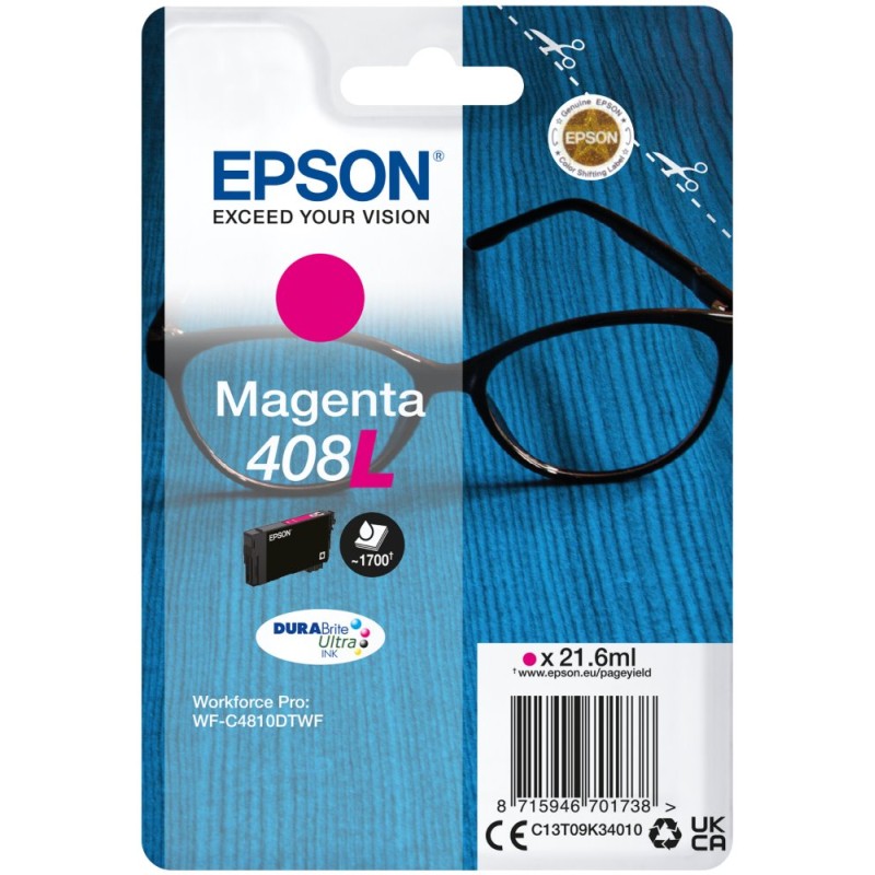 EPSON ink Magenta 408L DURABrite Ultra Ink (1.700 str.)