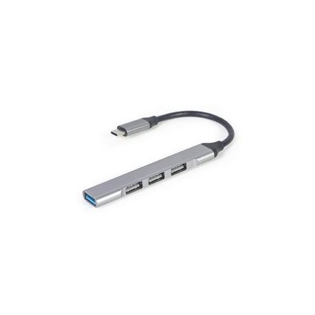 Gembird USB Type-C hub 4-portový USB 3.1 (Gen 1),stříbrný