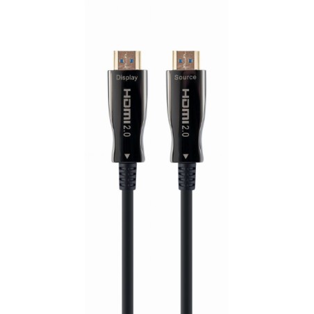 Gembird Aktivní optický (AOC) Vysokorychlostní kabel HDMI s Ethernetem, černý, 30m
