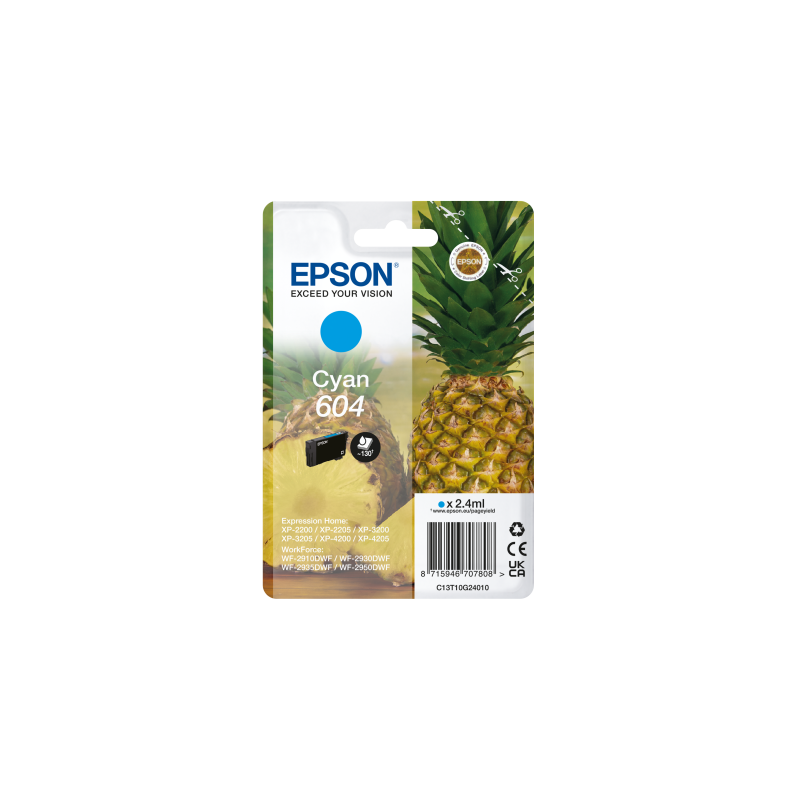 EPSON Singlepack Cyan 604 Ink