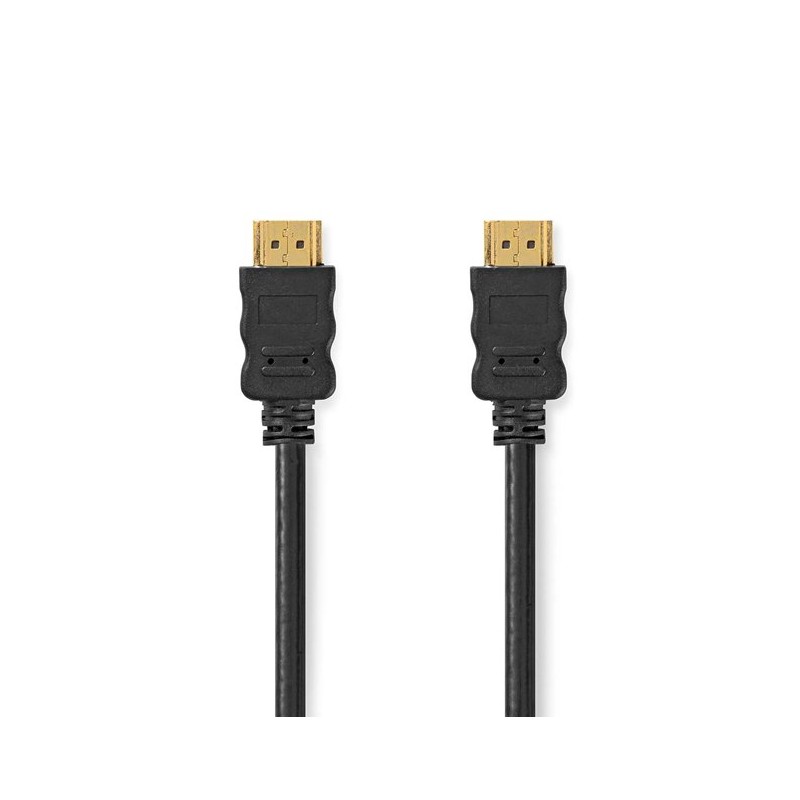 Nedis CVGL34060BK05 - Kabel High Speed HDMI s Ethernetem | Konektor HDMI - Konektor HDMI | 0,5 m | Černá barva