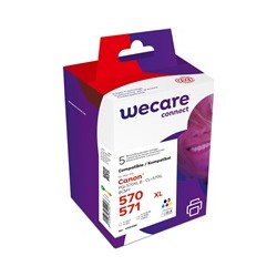 WECARE ARMOR cartridge pro CANON Pixma MG5751Sada (PGI-570XL+CLI-571XL CMYK) Black+C+M+Y+K, 1x22 ml, 4x11 ml