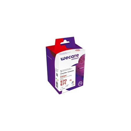 WECARE ARMOR cartridge pro CANON Pixma MG5751Sada (PGI-570XL+CLI-571XL CMYK) Black+C+M+Y+K, 1x22 ml, 4x11 ml