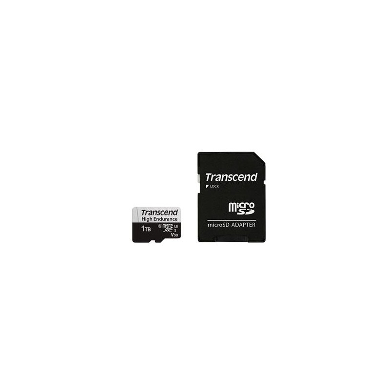 Transcend 1TB microSDXC 350V UHS-I U1 (Class 10) High Endurance paměťová karta, 100MB/s R, 85MB/s W
