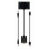GEMBIRD VGA na HDMI + VGA adaptér kabel 0,15 m černý