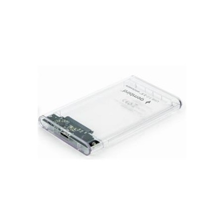 GEMBIRD EE2-U3S9-6 Box pro HDD/SSD 2,5" SATA – USB 3.0, 9,5 mm, průhledný plast