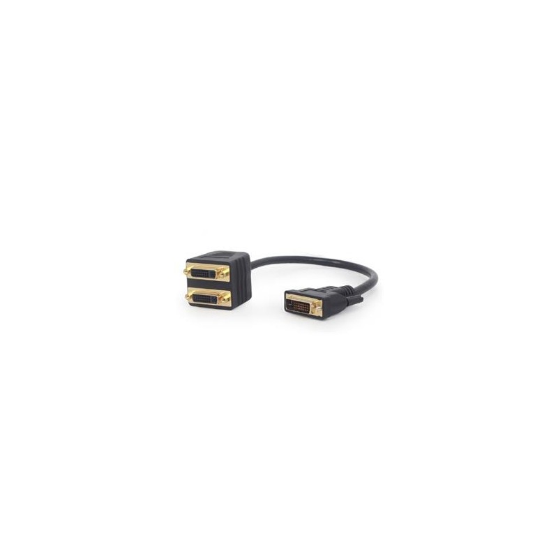 GEMBIRD A-DVI-2DVI-01 Adaptér/rozdvojka DVI-D samec na 2× DVI-D samice – 0,3 m, černý