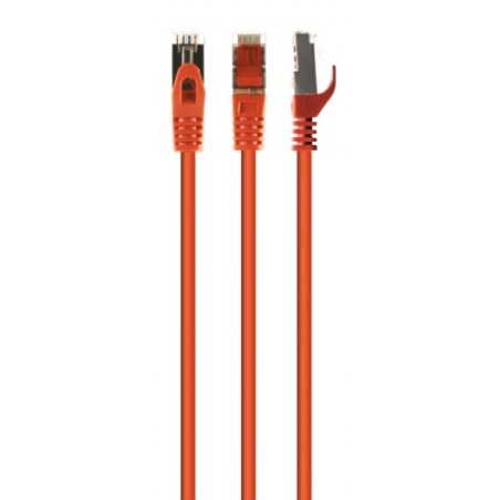 GEMBIRD S/FTP Cat. 6A LSZH patch kabel, oranžový, 1 metr