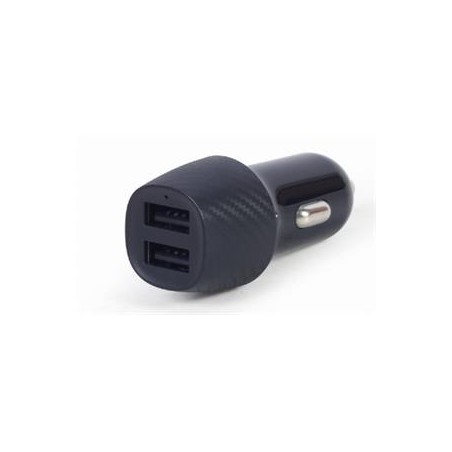 GEMBIRD TA-U2C48A-CAR-01 – 2portová USB nabíječka do auta, 4,8 A, černá