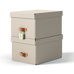 LEITZ úložný box, karton, velikost M, 2 ks béžový
