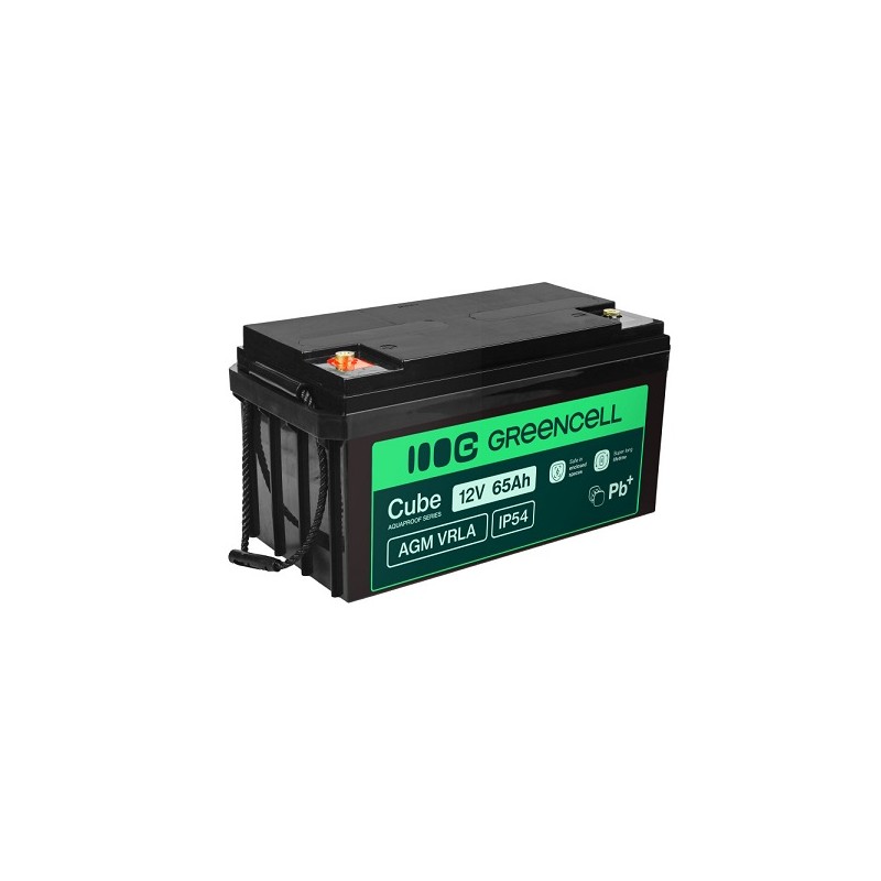 Green Cell AGM VRLA IP54 12V 64Ah baterie pro sekačky na trávu, skútry, lodě, invalidní vozíky