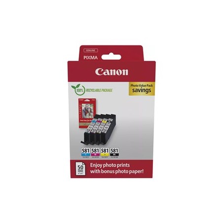 Canon CARTRIDGE CLI-581 BK/C/M/Y PHOTO VALUE pro PIXMA TS615x,625x,635x,815x, 825x ( 200 str.)