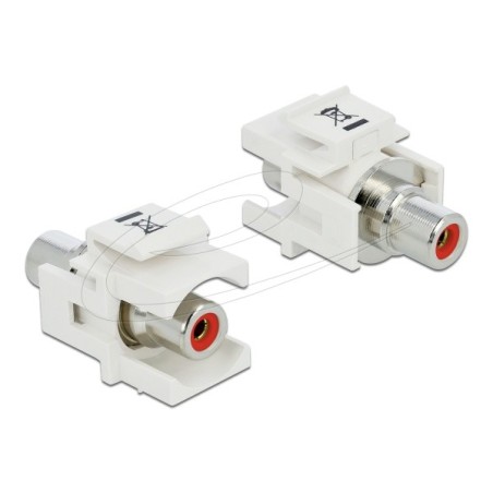 Delock Keystone modul RCA samice RCA samice červená / bílý