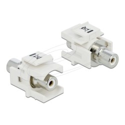Delock Keystone modul RCA samice RCA samice bílý / bílý