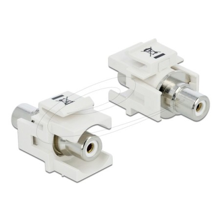 Delock Keystone modul RCA samice RCA samice bílý / bílý