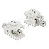 Delock Keystone modul RCA samice RCA samice bílý / bílý