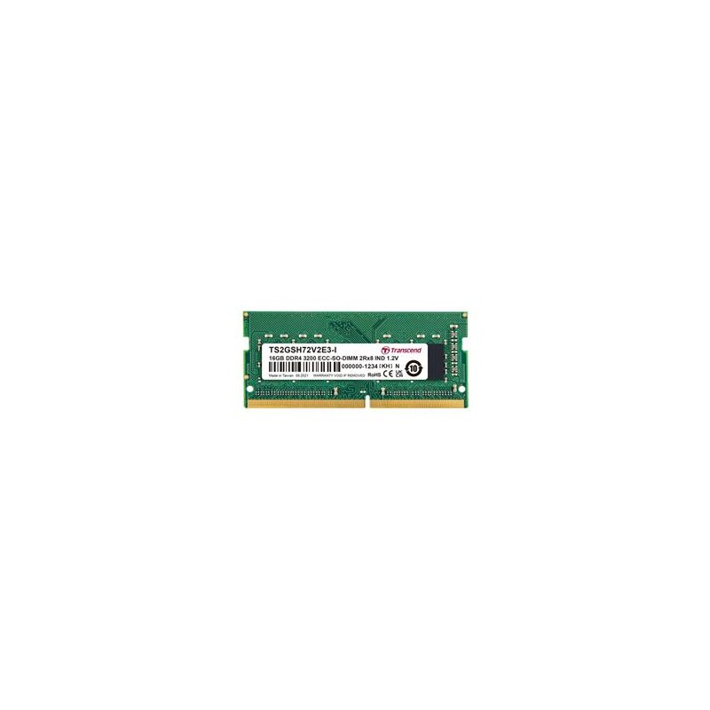 Transcend paměť 16GB Industrial ECC SODIMM DDR4 3200 1Rx8 (2Gx8)x9 CL22 1.2V