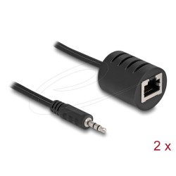 Delock Prodlužovač stereofonního zvukového signálu ze zásuvky RJ45 na zástrčkový stereofonní konektor 3,5 mm, Cat.5, až