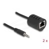 Delock Prodlužovač stereofonního zvukového signálu ze zásuvky RJ45 na zástrčkový stereofonní konektor 3,5 mm, Cat.5, až