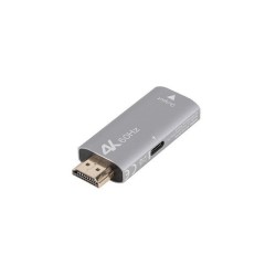 Lanberg adaptér HDMI(M)- DisplayPort(F) 4K stříbrný
