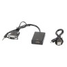 Lanberg VGA(M)+Minijack 3,5MM(M)- HDMI(F) Adaptérový Kabel 20CM černý