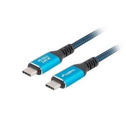 Lanberg KABEL USB-C M/M 4.0 2M 240W 8K 60HZ ČERNO-MODRÝ