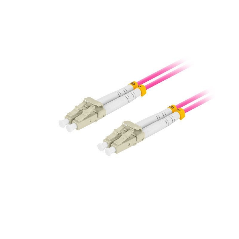 Lanberg optický PATCHCORD MM LC/UPC-LC/UPC Duplex 3M LSZH OM4 50/125 3.0MM fialový