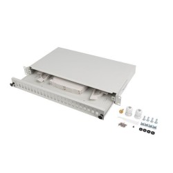 LANBERG 19" RACKOVÝ 1U OPTICKÝ PATCH PANEL 24XSC SIMPLEX/24XLC DUPLEX ČERNÝ + PŘÍSLUŠENSTVÍ FOP124SSLDS