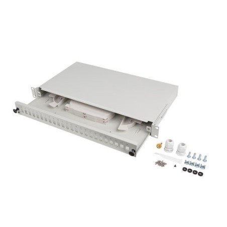 LANBERG 19" RACKOVÝ 1U OPTICKÝ PATCH PANEL 24XSC SIMPLEX/24XLC DUPLEX ČERNÝ + PŘÍSLUŠENSTVÍ FOP124SSLDS