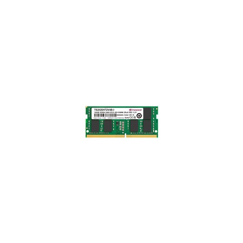 Transcend paměť 16GB Industrial ECC SODIMM DDR4 3200 2Rx8 (1Gx8)x18 CL22 1.2V