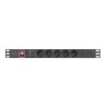 Lanberg 19" 1U 10A 2M 5X Schuko zásuvky černá C14