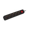 Lanberg napájecí lišta 1,5 M 5X Schuko zásuvky S vypínačem kvalitní měděný Kabel černá