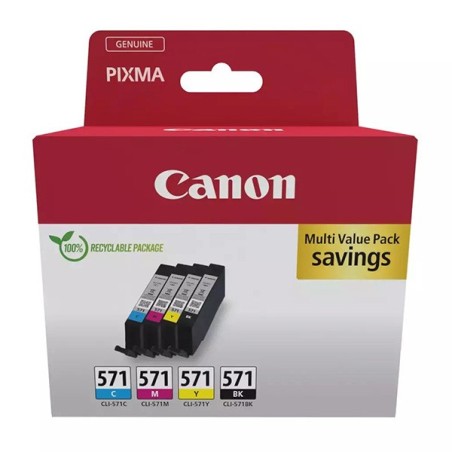 CANON CARTRIDGE CLI-571 C/M/Y/BK MULTI-PACK SEC pro MG575x, MG68x, MG775x, TS505x, TS605x, TS805x, TS905x