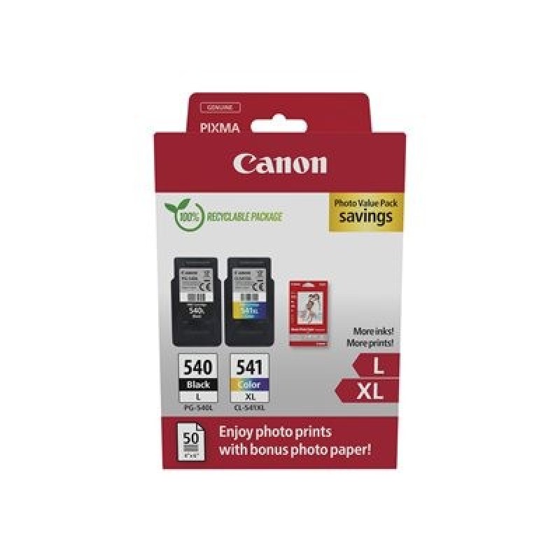Canon CARTRIDGE PG-540L/CL-541XL PHOTO VALUE pro PIXMA MX375,395,435,455,475,MG2150,3150,4150 (180 str.)