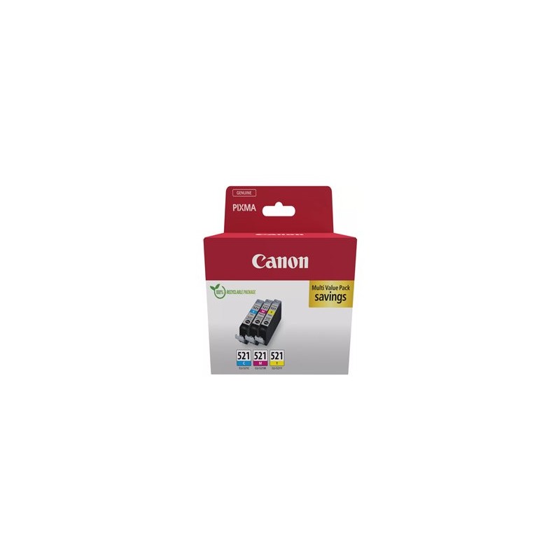 Canon CARTRIDGE CLI-521 C/M/Y MULTI-PACK pro Pixma iP 3600, iP4600, iP4700, MP540, MP550,560, MP620,630,640 (470 str.)