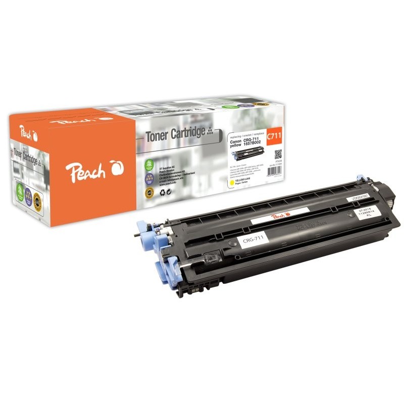 PEACH kompatibilní toner Canon CRG-711BK, žlutá, 6000str.