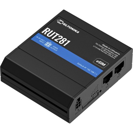 Teltonika RUT281 Průmyslový LTE Wi-Fi Router, eSIM