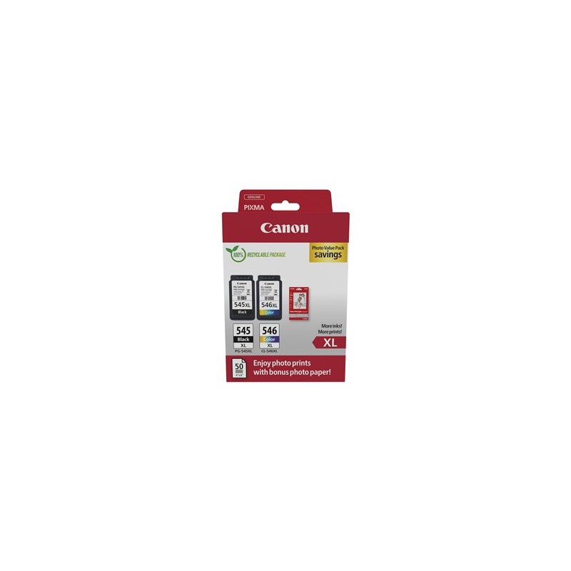 Canon CARTRIDGE PG-545XL/CL-546XL-fotopapír GP 501 multipack pro Pixma MG a Pixma TS 305, 3150, 3151 (400 str.)