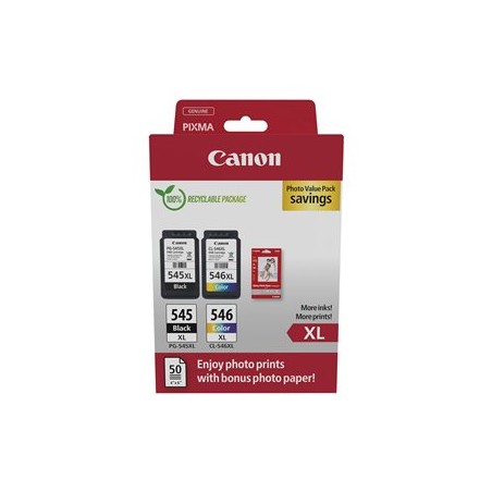 Canon CARTRIDGE PG-545XL/CL-546XL-fotopapír GP 501 multipack pro Pixma MG a Pixma TS 305, 3150, 3151 (400 str.)