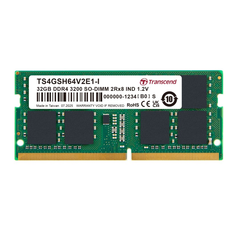 Transcend paměť 32GB Industrial DDR4 3200 SO-DIMM 2Rx8 IND 2Gx8 CL22 1.2V SEC-1z-M
